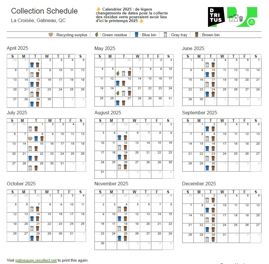 La Croisee Collection Calendar - EN